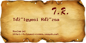 Tölgyesi Rózsa névjegykártya