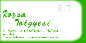rozsa tolgyesi business card